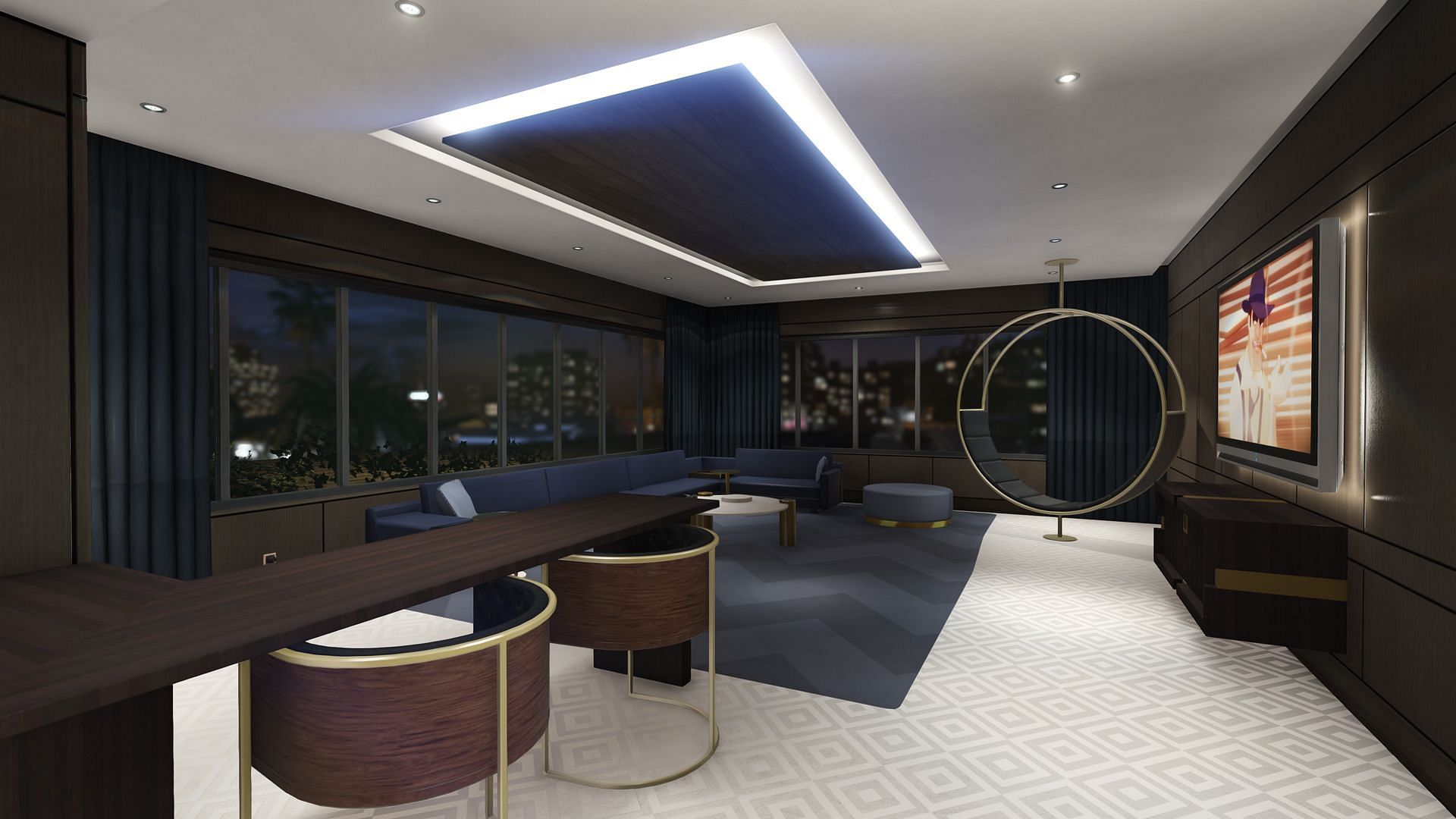 A glimpse inside a Master Penthouse in GTA Online (Image via Rockstar Games)